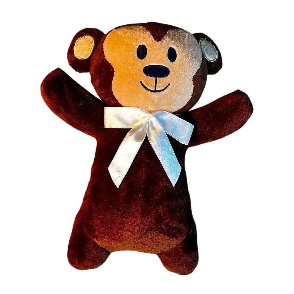 Buckley BooβPlush Brown Monkey Developmental Therapy Toy Rattle 3 Buckles 12''
